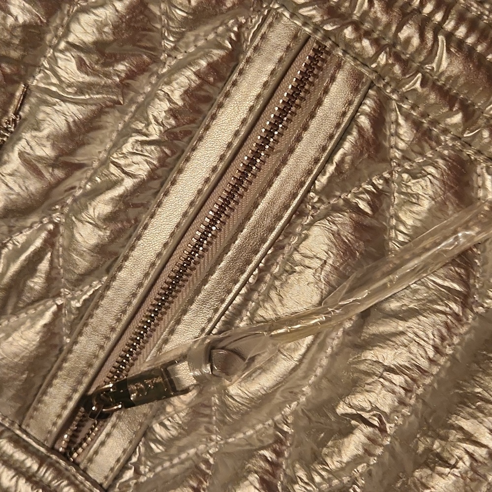 Nicole Miller Silver Quilted Women's Tote Bag Fancy Weekender Shoulder Bag - Picture 12 of 16